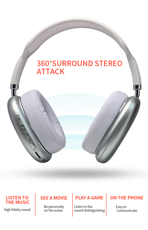 New Wireless Headset HIFI Stereo Bluetooth Headphones